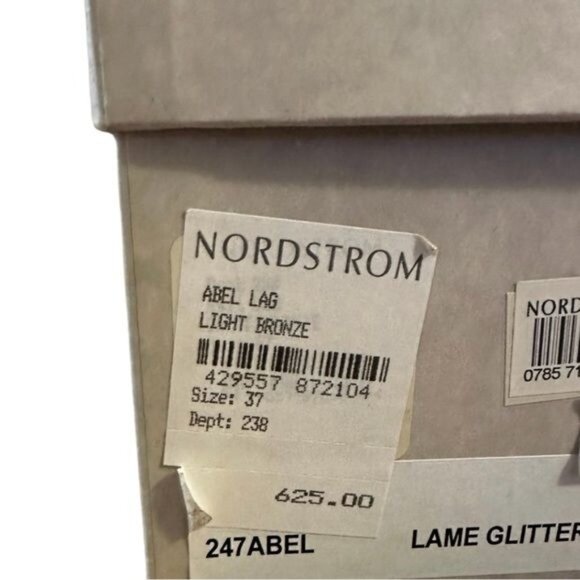 Jimmy Choo ABEL Lame Glitter Gray with Gold Pump Heels Size 6.5 - Picture 4 of 11